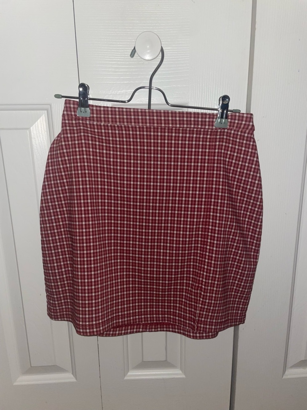 Hollister Red Plaid Mini Skirt